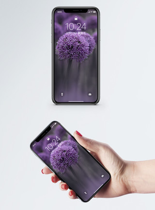 唯美紫色花朵梦幻吉安花手机壁纸模板