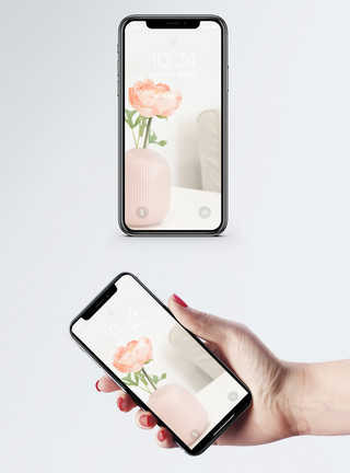 花瓶玫瑰玫瑰手机壁纸模板