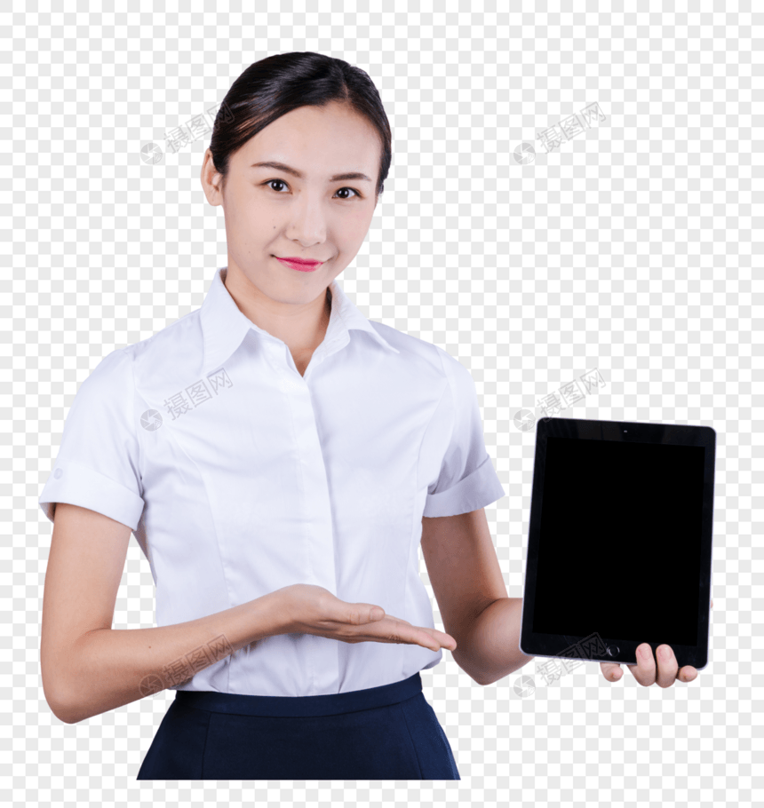 职业女性用平板电脑图片