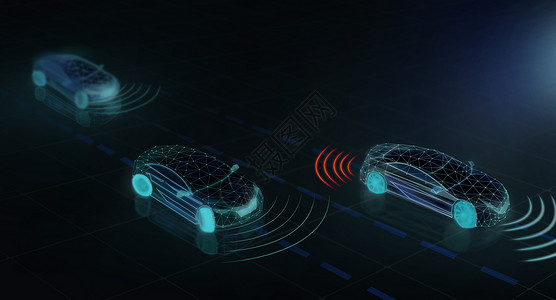 叉号工具素材智能汽车科技背景设计图片