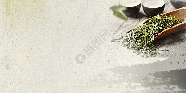 石斛泡茶中国风茶背景设计图片
