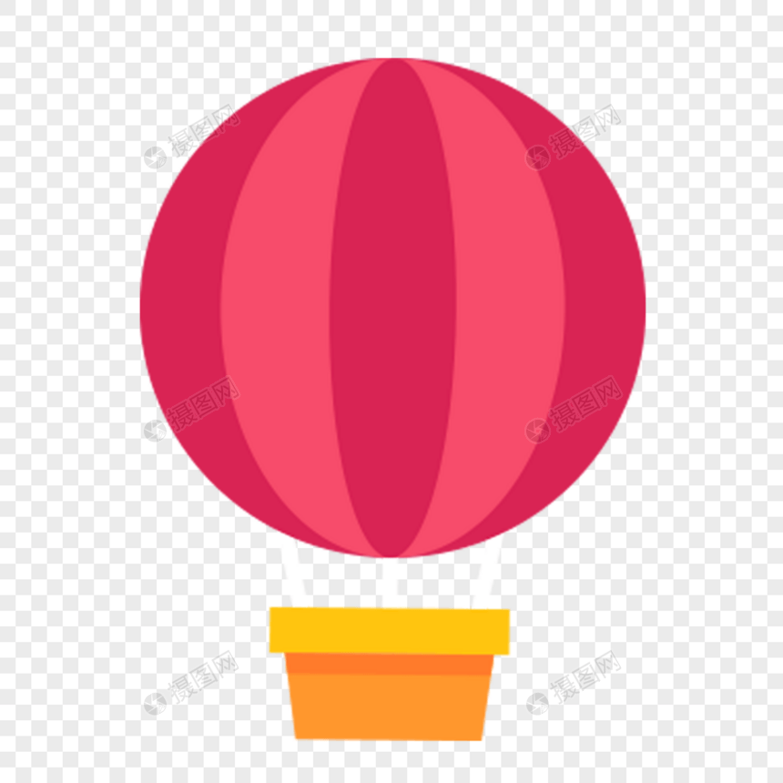 红色热气球图片
