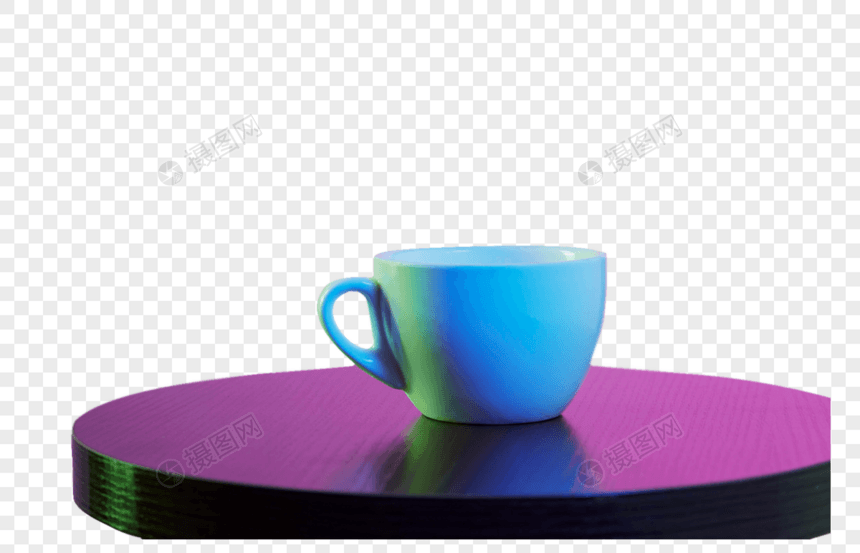 一只彩色的咖啡杯图片