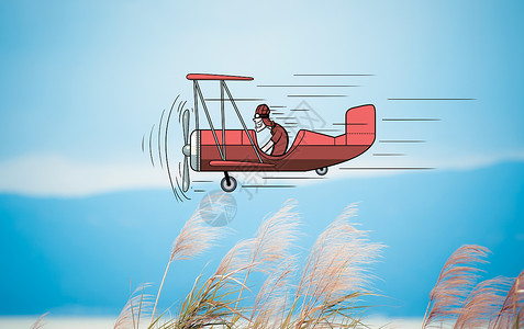 飞机创意摄影插画背景图片