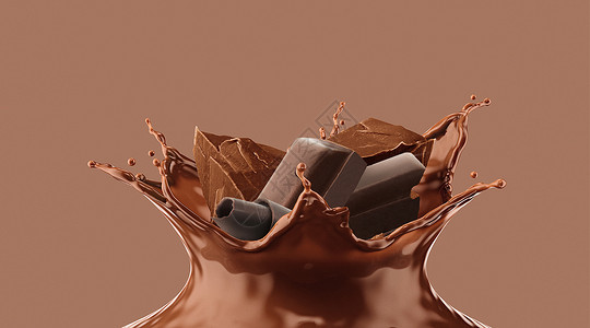 美食桂花糕点巧克力背景设计图片
