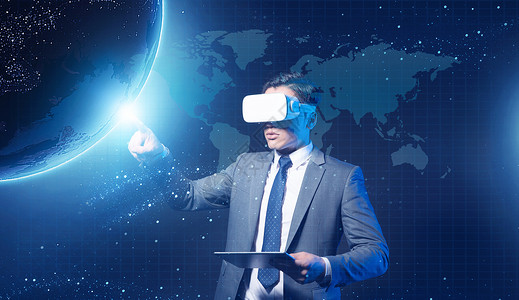 VR科技体验虚拟体验高清图片素材