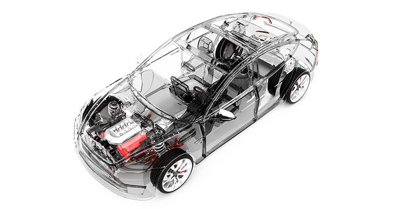 汽车内部科技透明汽车场景设计图片