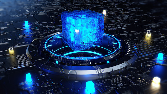 晶体状维科幻科技能量场景设计图片
