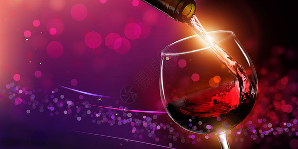 红酒背景紫色光晕效果高清图片