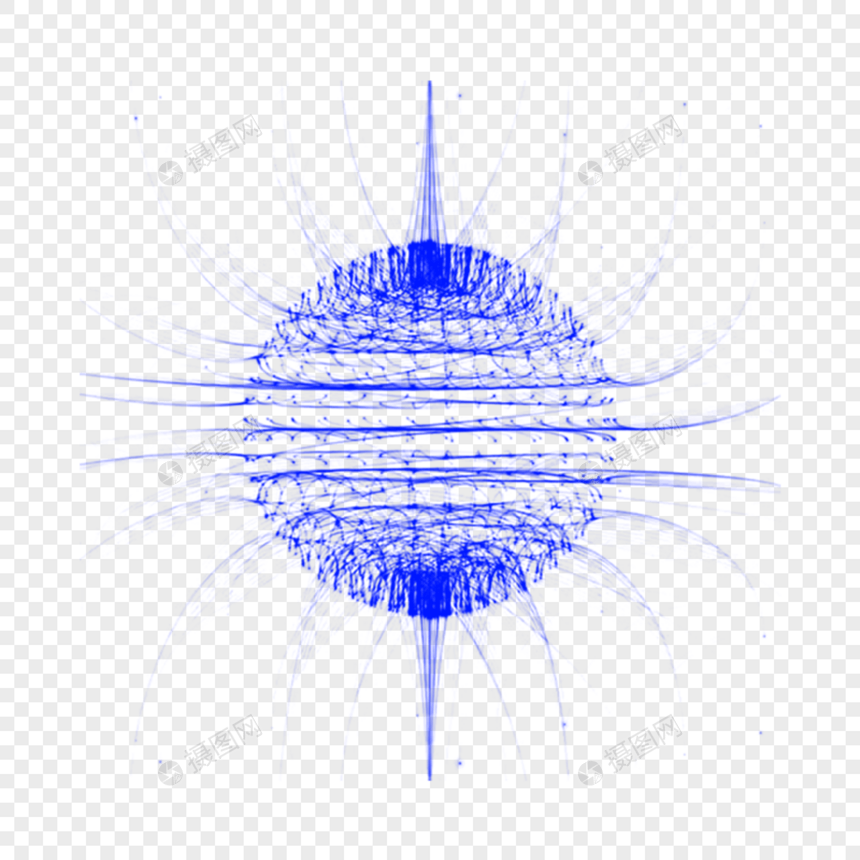 蓝色发光球图片