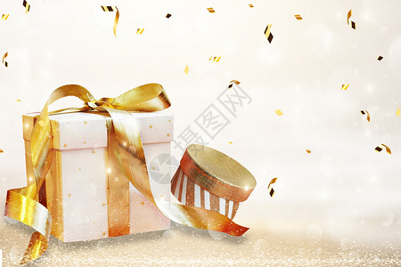 包装丝带白色礼物盒设计图片