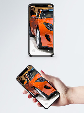 橙色汽车豪华汽车手机壁纸模板