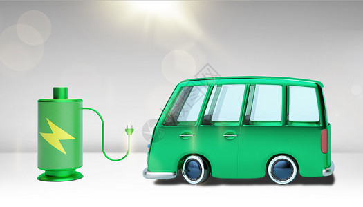 创意绿色环保汽车绿色能源高清图片素材