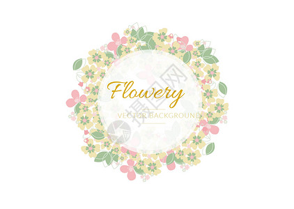手绘花卉背景背景图片