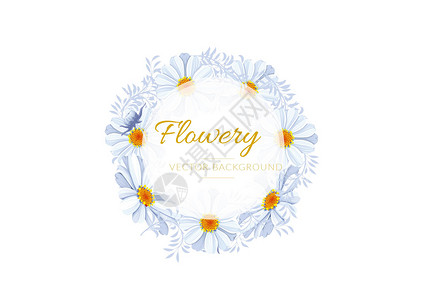 手绘花卉背景背景图片