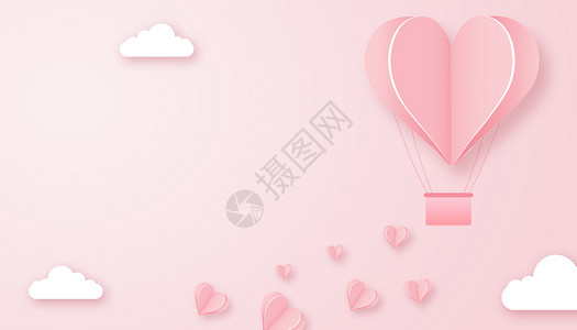 情侣热气球心形热气球设计图片