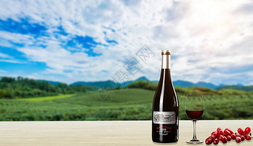 高端葡萄酒海报红酒背景设计图片