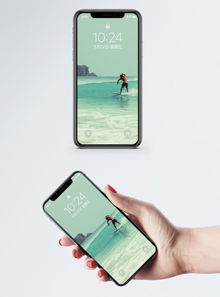 印尼风光夏日冲浪手机壁纸模板