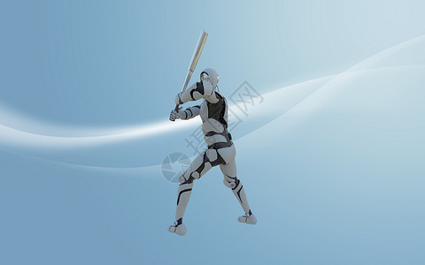 人工智能技打棒球的机器人设计图片