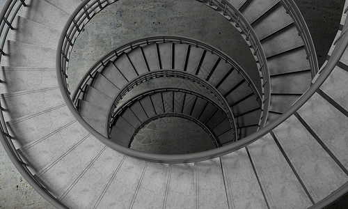 旋转向上的楼梯旋转楼梯空间设计图片