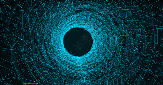 剪纸风黑洞海报科技黑洞粒子背景设计图片