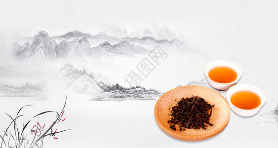 古风茶韵素材茶与饮食健康设计图片