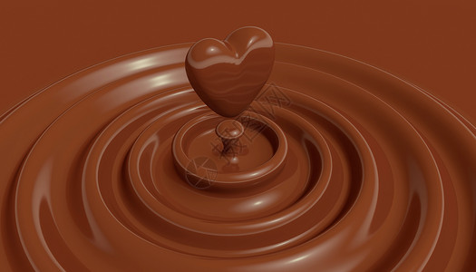 爱心巧克力蛋糕七夕心形巧克力设计图片