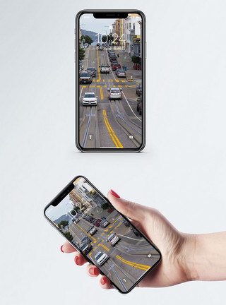 车道图片城市街道手机壁纸模板