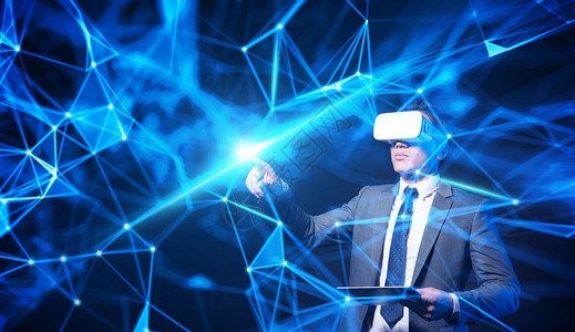 VR科技体验智能办公高清图片素材