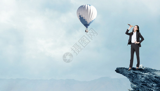 山热气球商业眺望设计图片