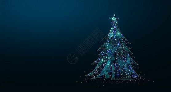 虚拟圣诞树背景图片