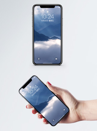 高清云雾素材高山云雾手机壁纸模板