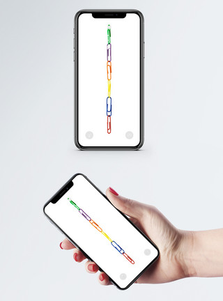 回形针素材回形针手机壁纸模板