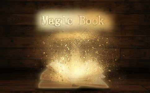 魔法书本金色高清图片素材