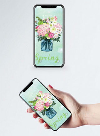 彩色花朵花卉手机壁纸模板