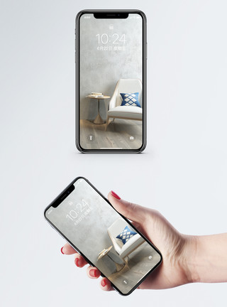 沙发休闲极简家居设计手机壁纸模板