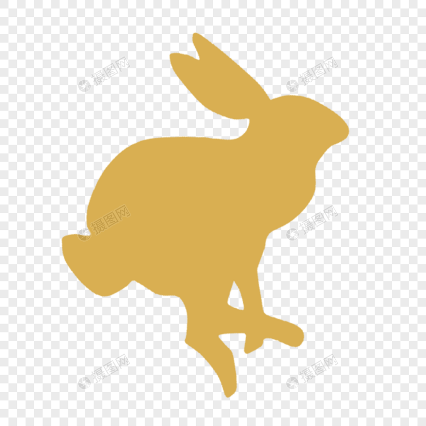 玉兔剪影图片