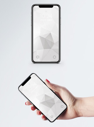 三角形构图灰白商务背景手机壁纸模板