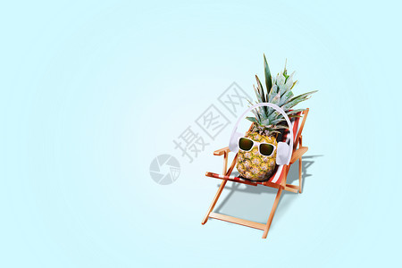 夏日墨镜创意菠萝设计图片