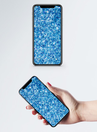 泳池水纹创意蓝色背景手机壁纸模板