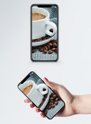 咖啡咖啡豆高清咖啡概念手机壁纸模板