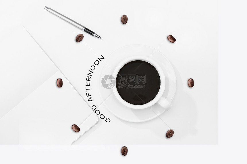 咖啡钟表图片
