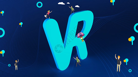 vr字体VR虚拟场景设计图片