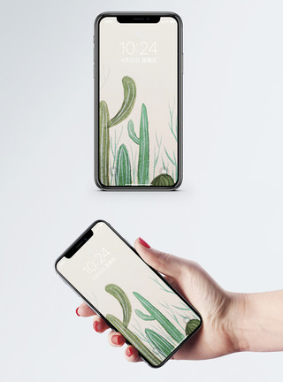 耐克网红素材治愈植物背景手机壁纸模板