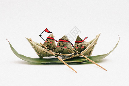 端午节创意龙舟划舟比赛创意摄影插画插画
