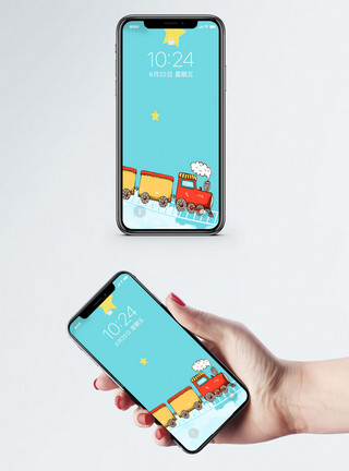 嘉阳小火车卡通手机壁纸模板