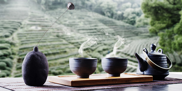 石斛泡茶茶设计图片