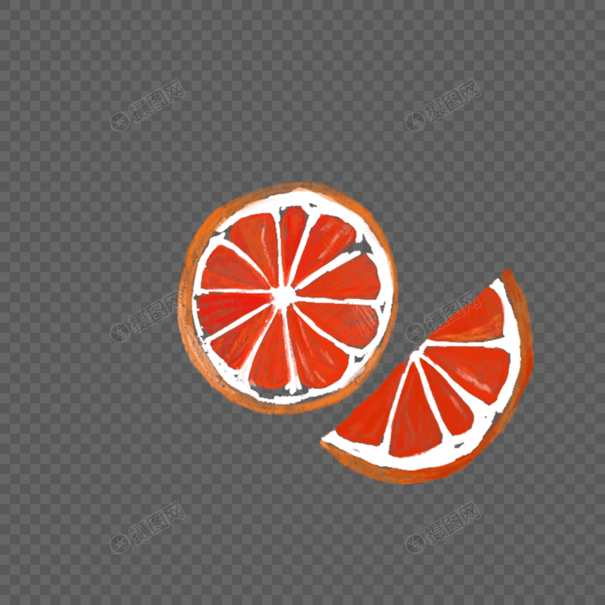 手绘橙子图片