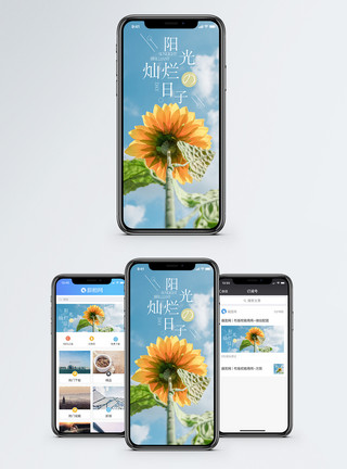 阳光灿烂的日子手机海报配图模板