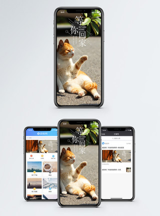 等你回家手机海报配图模板